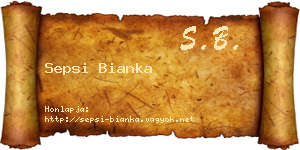 Sepsi Bianka névjegykártya