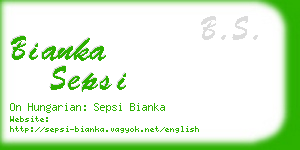 bianka sepsi business card